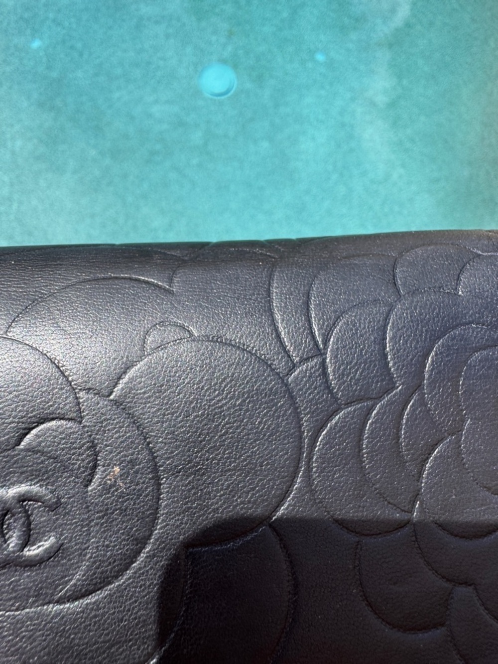 Authentic CHANEL Black Camellia Quilted Leather Shoulder Bag with Chain Strap - Picture 7 of 12